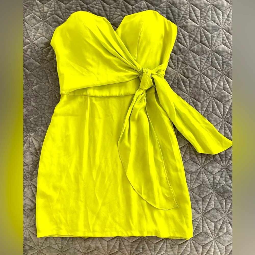 Charlie Jade Green Silk Mini Dress